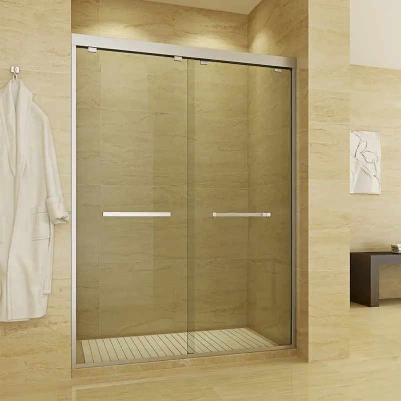 Frameless Tub Sliding Glass Rotating Hinge Shower Door