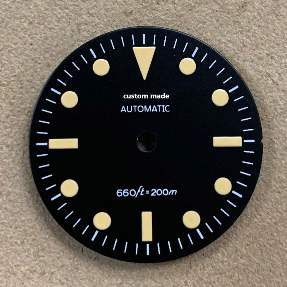 New modified watch accessories 28.5mm green luminous dial suitable for JAPAN NH35/ NH36/2813/8215/ 821A movement