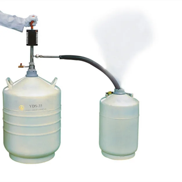 Self-pressurized liquid nitrogen transfer pump by foot type