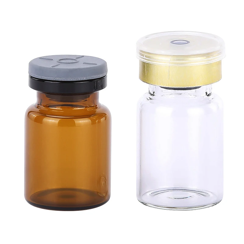 Pharmaceutical 2ml 5ml 7ml 8ml 10ml  Clear Amber Glass Tubular Vials Injection Sterile Test Tube Vial