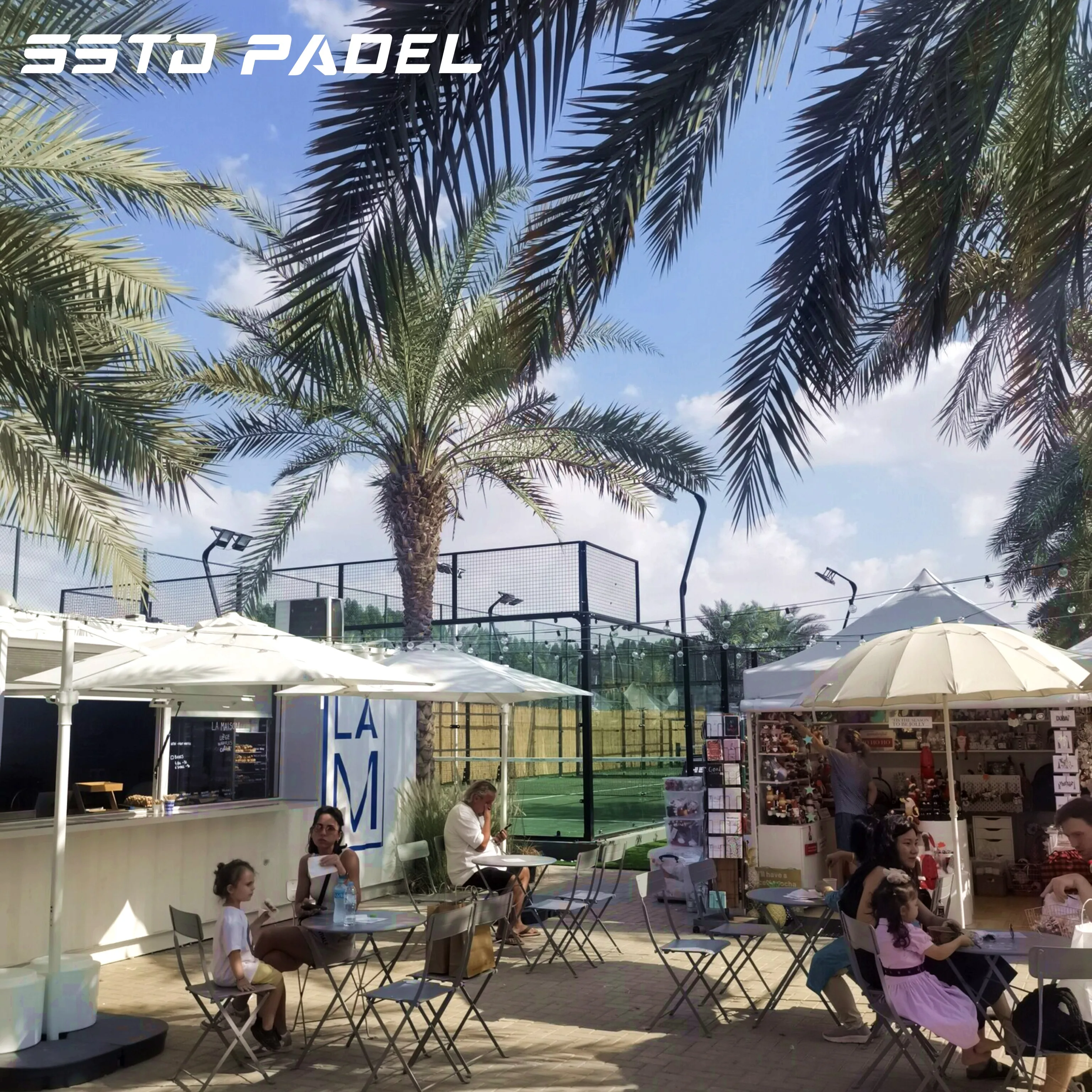 Hot Selling Panoramic Padel Court Canchas De Padel Outdoor Paddle Tennis Courts Delicate and Beautiful Surface