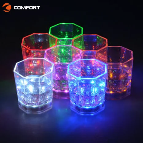 Hot Selling For Party Using 10oz Flashing Rocks LED Light wine glass