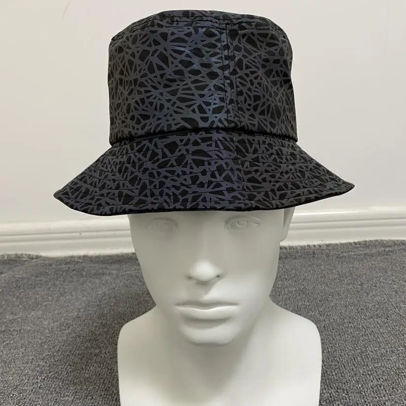 Colorful reflective gradient colorful reflective fashion fabric hat shoes bag nightclub style super soft clothing bucket hat