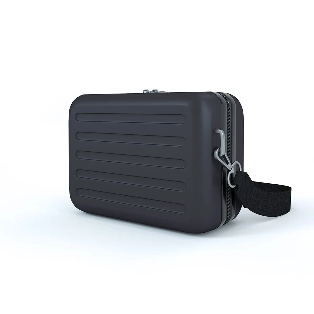 Women Fashion Clutch Bags Hard Waterproof Purses Shoulder Sling Mini Suitcase Gray Cross Body Bag Hand Bag