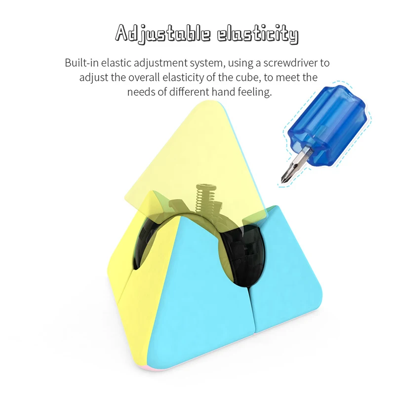 Новое поступление Moyu Macaron Pyramid Magic Cube Специальный треугольный Детский развивающий 3D коробка упаковка 2x2x2