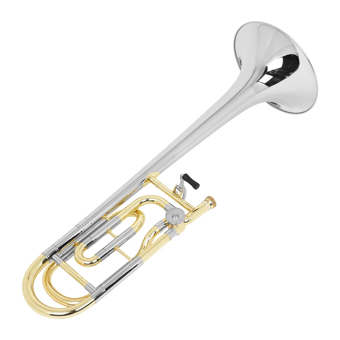 SLADE Tenor Trombone Gold & Silver Bb Brass Lacquered Gold Plated Trombone Professional Musical Instrument With Mouthpiece Case