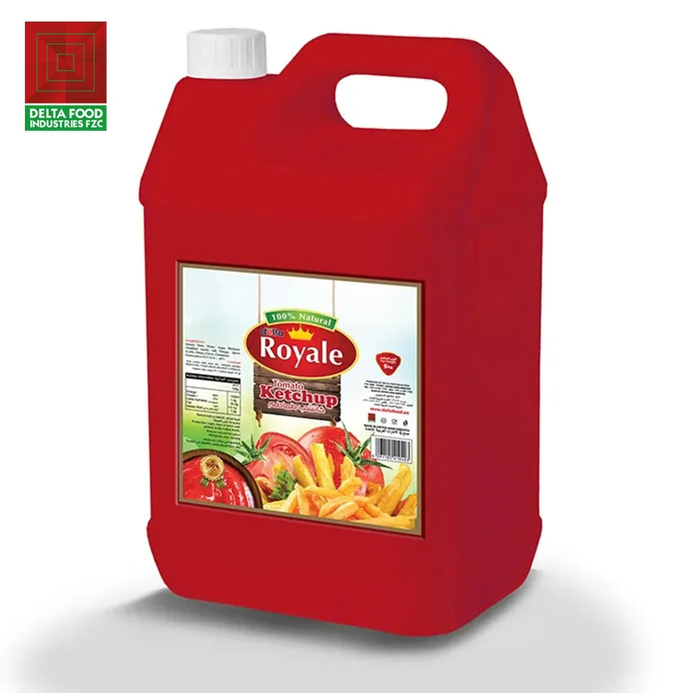 Tomato Ketchup 5kg Cooking sauce Plastic Gallon Delta Food Industries FZC for wholesale