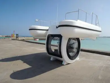 2022 Functional 4 people semi submarine luxury sea sport aluminum pontoon submarine for sale