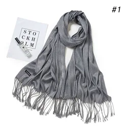 New styles fashion scarf hijab cotton unedged lurex scarf shimmer shiny stole shawl scarf