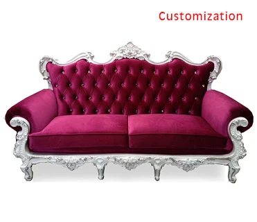 Elegant Italian valencia modern upholstery leather long sofa set for wedding