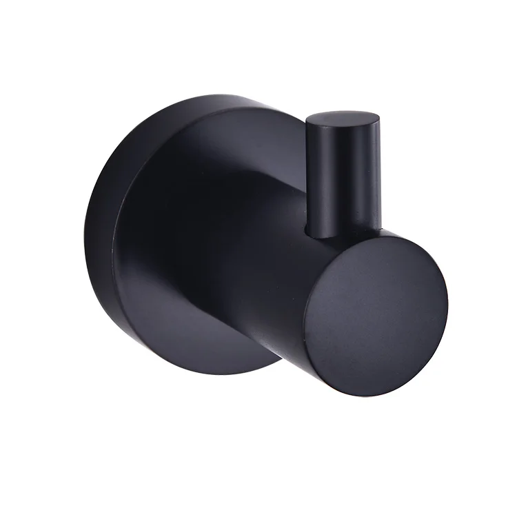 
High Quality Wall Mounted Black Metal Robe Hook Bathroom Wall 