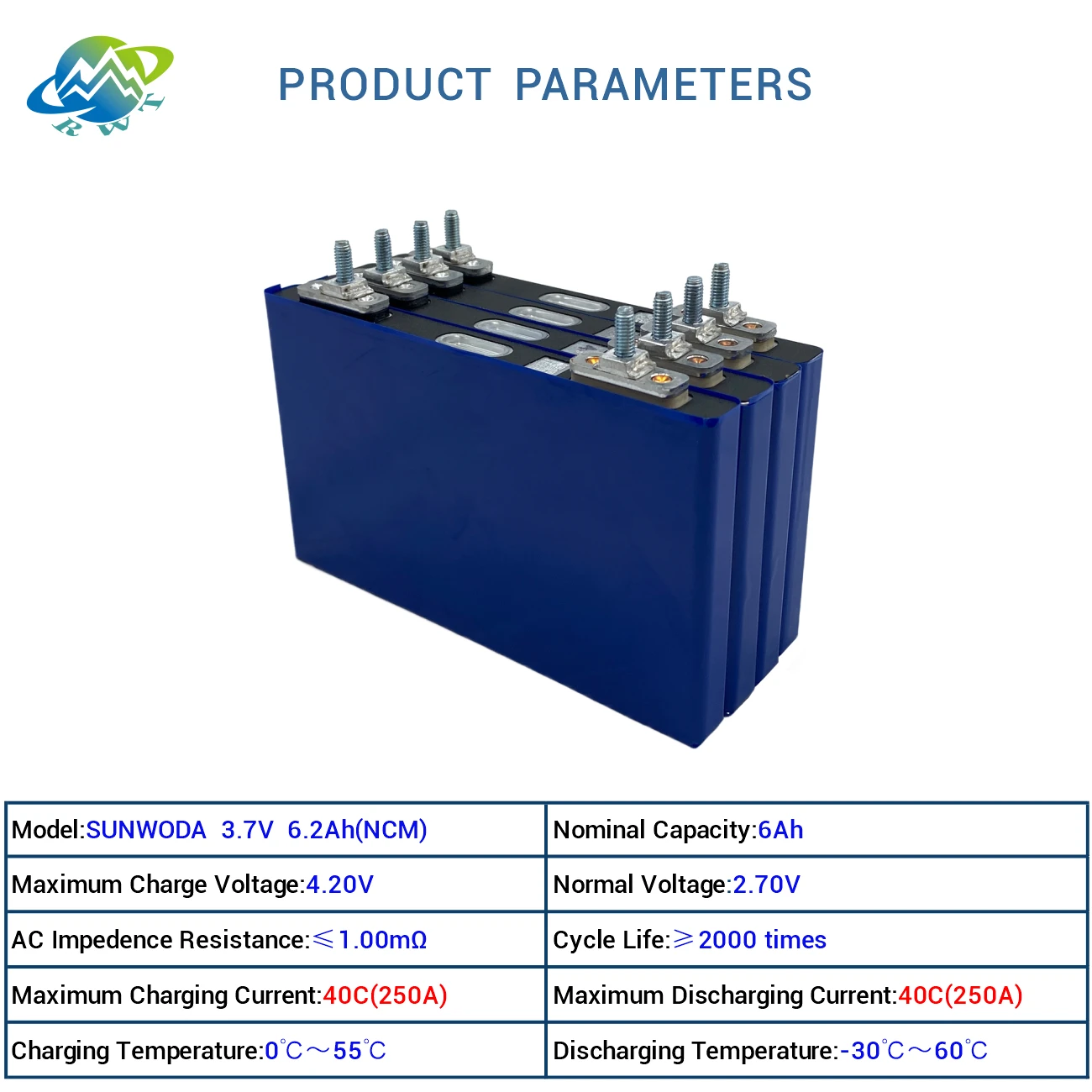 RWT 3.7v 4.2v 4v 6ah battery high current start can using for scooter accu 12v 6ah