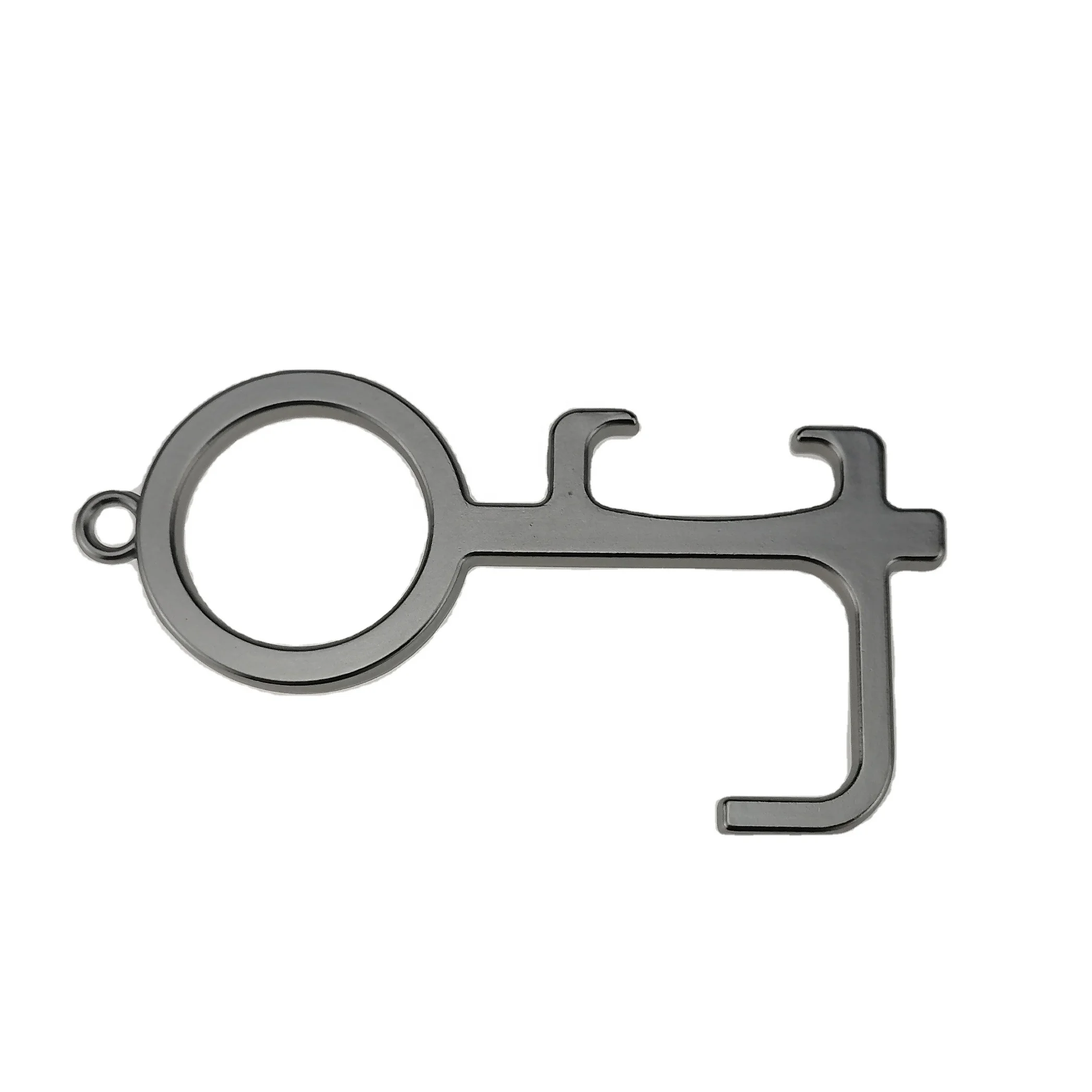 Brass Keychain Edc Door Opener, Button Tool Door Opener Keychain