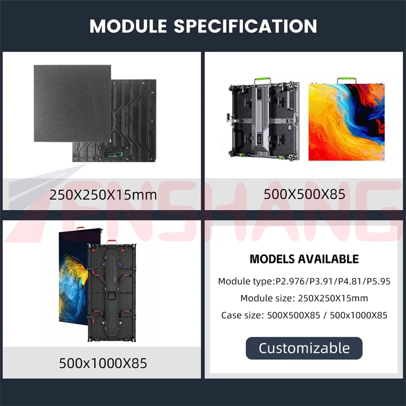 500*500 Die Casting Aluminum Led Cabinet For P5 Indoor and Outdoor Led Display Cabinet Outdoor
