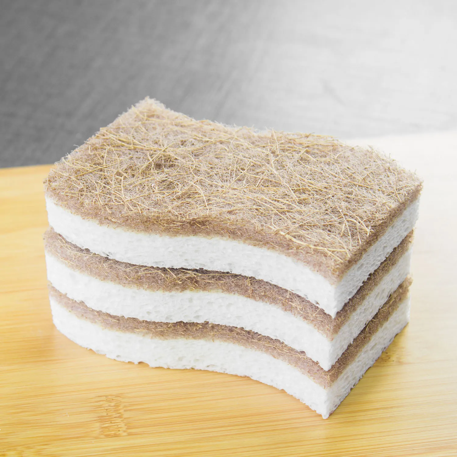 Hot sale Biodegradable Natural Kitchen Sponge Compostable Cellulose and Coconut Walnut Scrubber Sponge