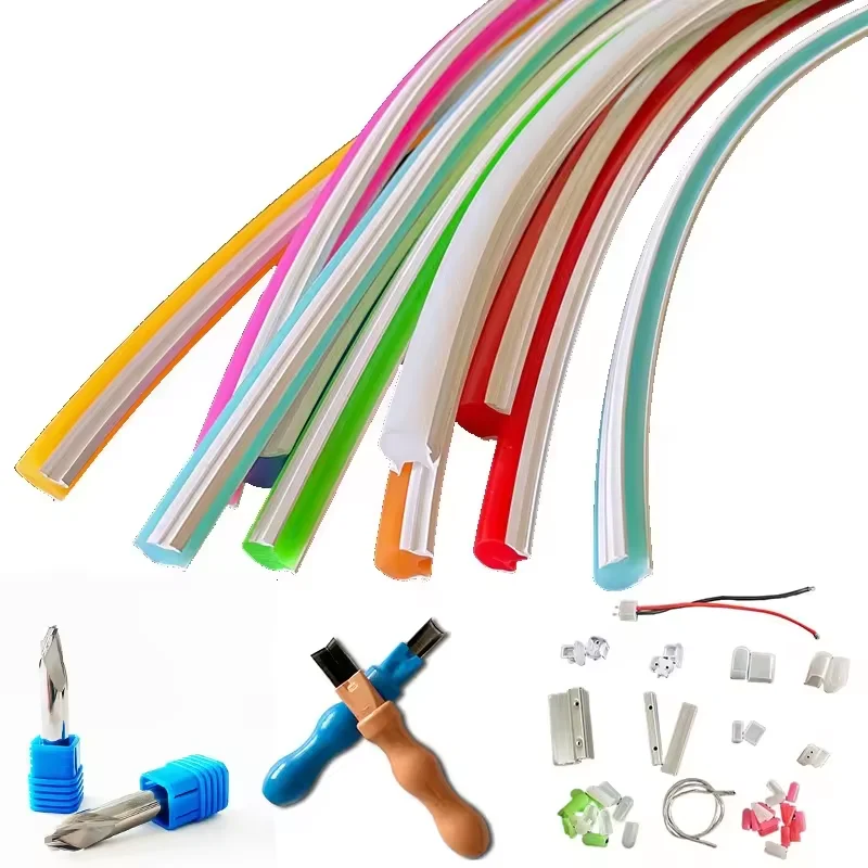 New generation separently DC12V 24V Split split neon tubes 6mm 8mm silicone flexible strip lights for logo signs bar