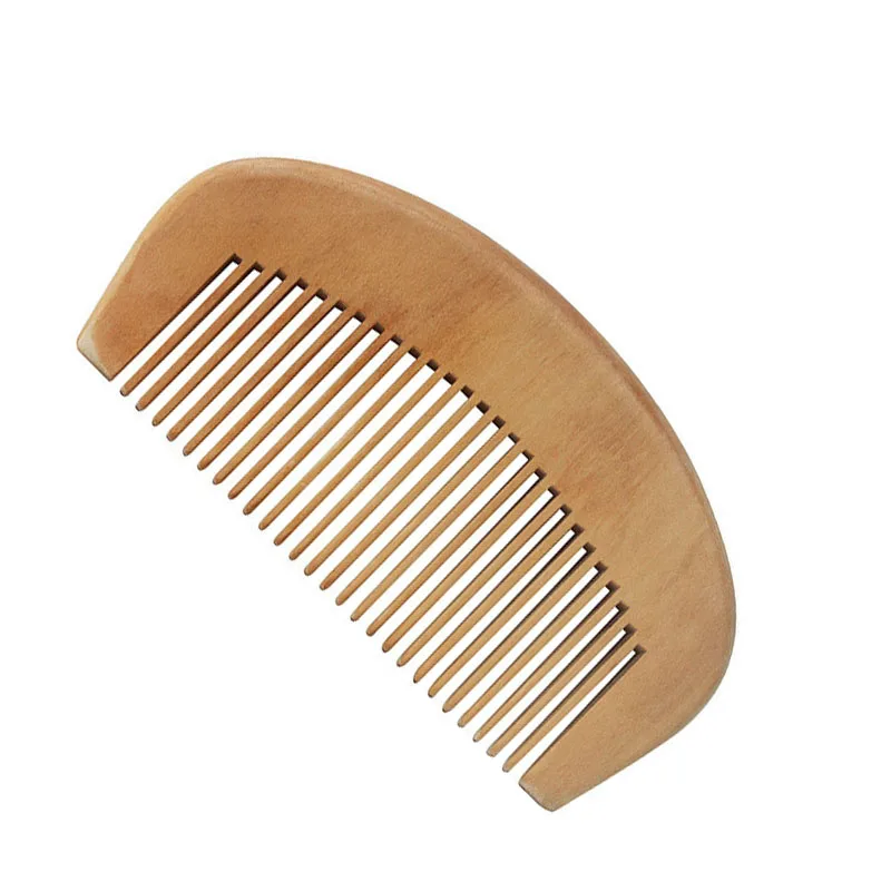 Natural Small Beard Personalized Custom Detangling Pocket Wooden Hair Comb for Curly Thick Wavy Straight Hair
