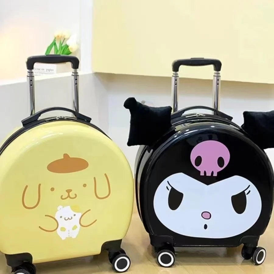 Kouromi Luggage Small Cute Travel Box Universal Wheel  Cartoon Hello Cat Suitcase