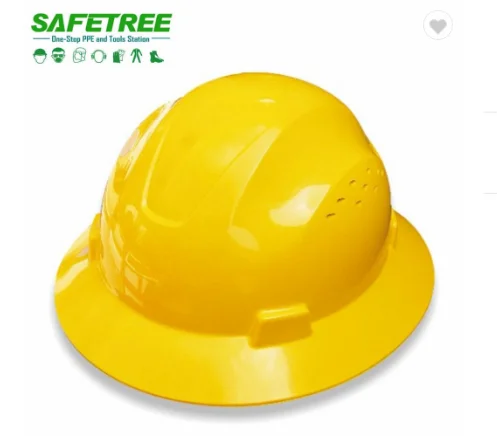 ANSI Z89.1 standard HDPE  Full brim Hard hat safety helmet