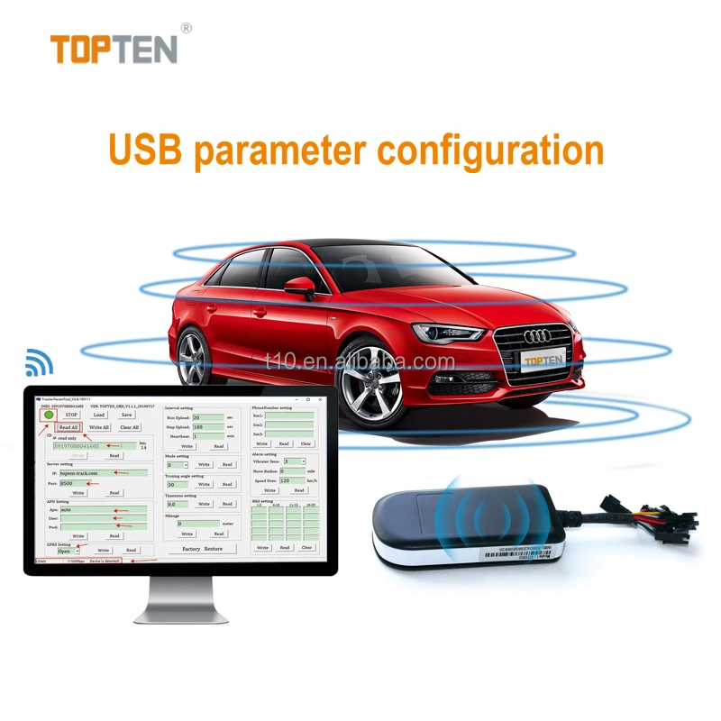 Motorcycle Car GPS Tracker with Smart Engine NO/Off Status Detection Without Acc(TN)