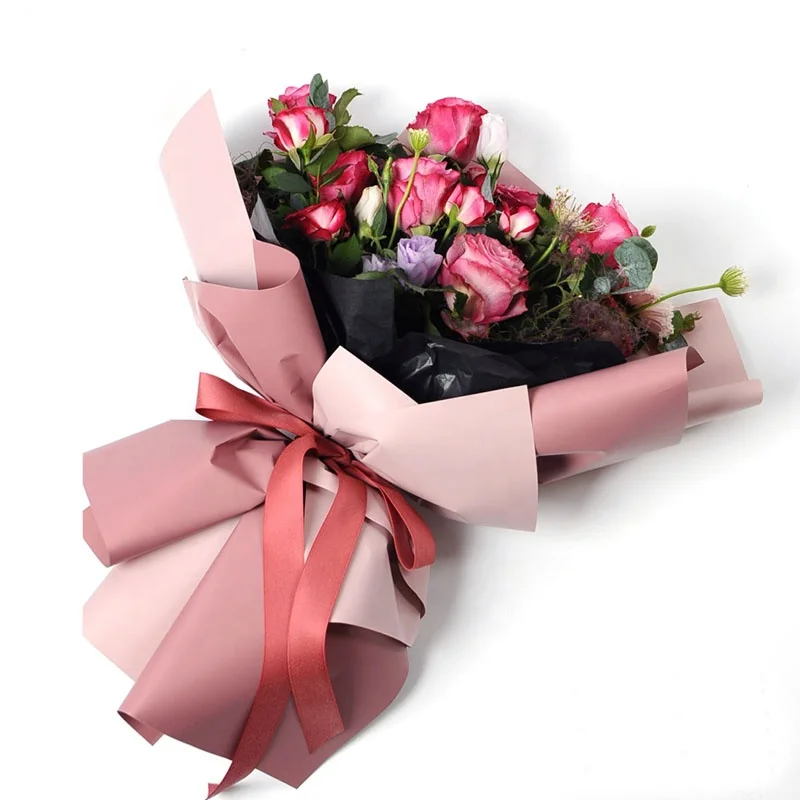 Solid Color Florist Waterproof Wrapping Paper For Gift Bouquet Wrapping Paper Fresh Flowers Wrapping Paper