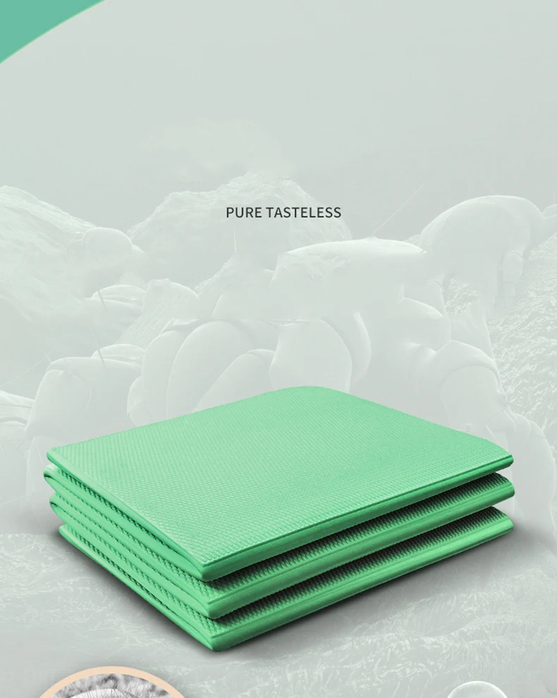 Portable Foldable 6/8mm Thick TPE Yoga Mat Non-Slip Fitness Mat with Custom Logo Lightweight and Portable OEM Bag Included