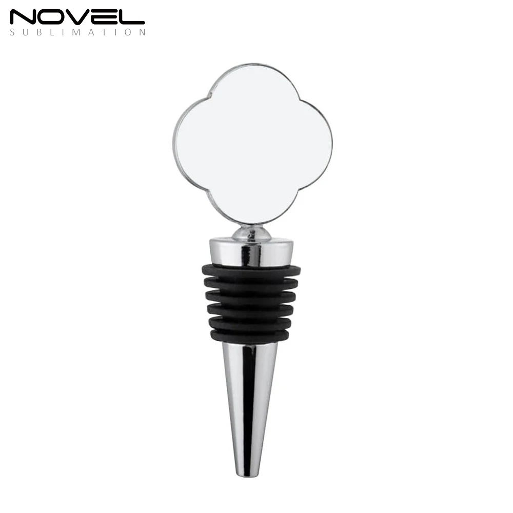 Custom Blank Zinc Alloy Sublimation Wine Stoppers Various Shape Metal Wine Accessories Bottle Stopper