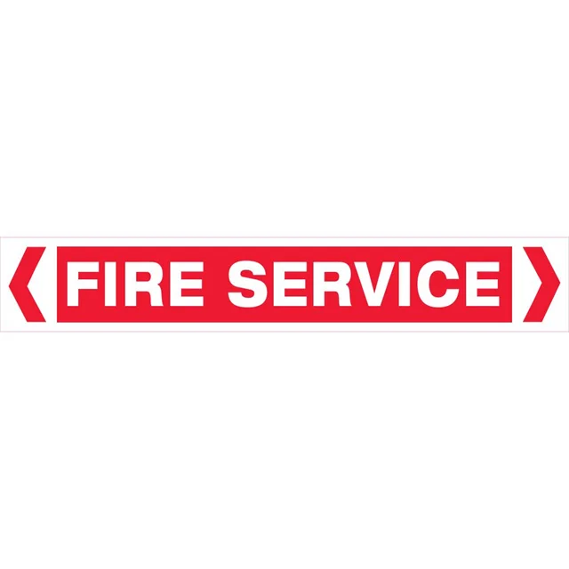 Red FIRE HYDRANT SERRVICE HOSE REEL/TEST DRAIN/SPRINKLERS  Marking Labels & Signs Pipemarker Pipe-Marker-400mm-x-25mm-10 Pack