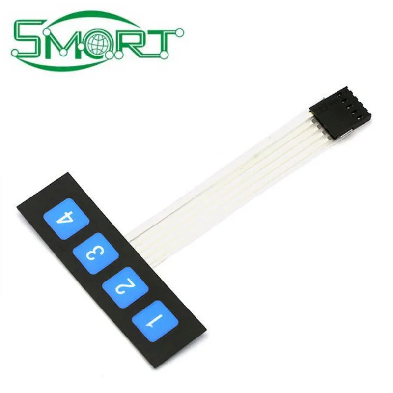 1x4 1 row 4 keys membrane switch/matrix keyboard/key/control panel/MCU expansion