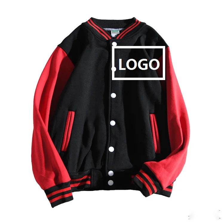 LOW MOQ Custom Logo Baseball Fleece Letterman Jacket