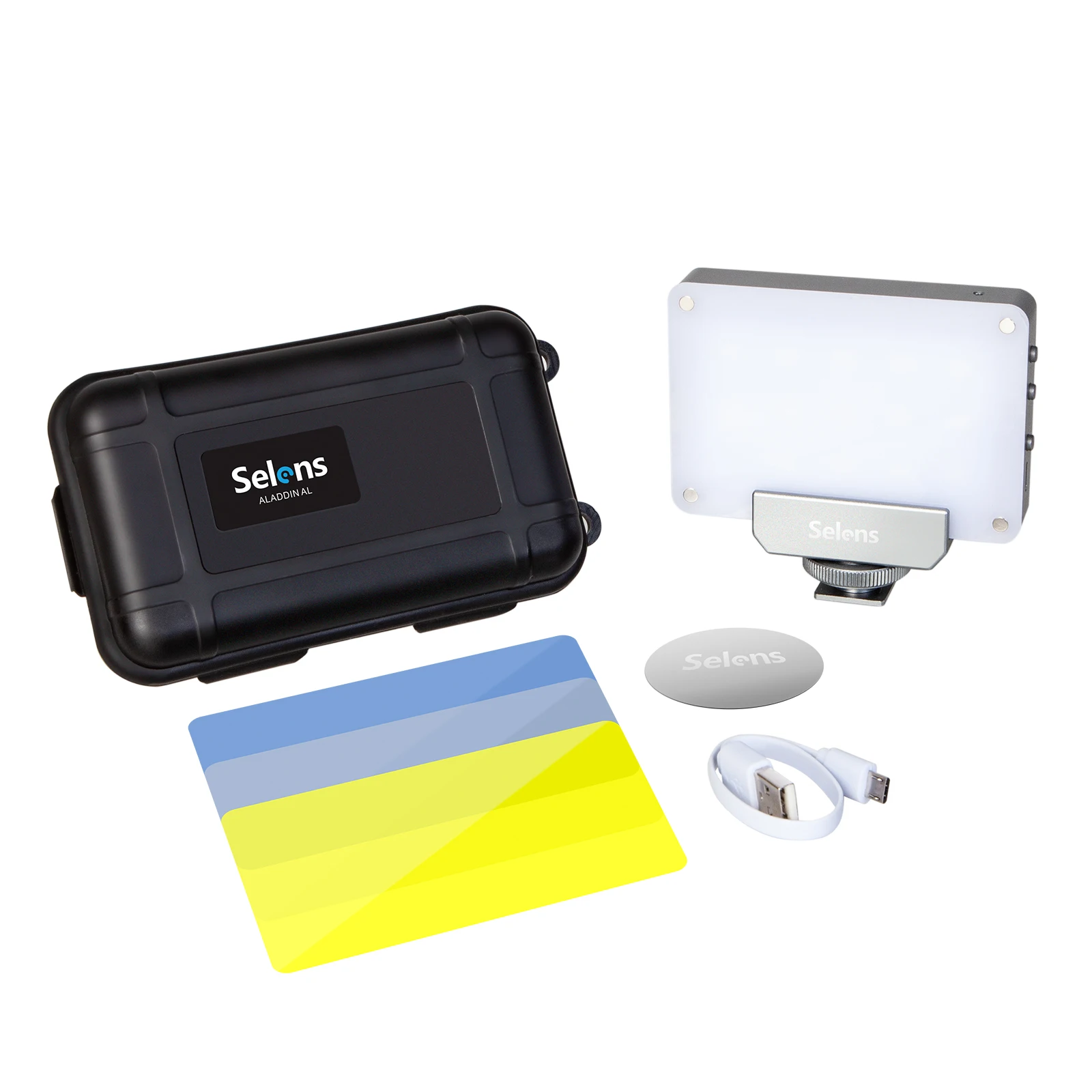 Selens Portable Mini 5500K Magnetic LED Light Fill Ligth For DSLR Video Studio Phone Camera  with 20 colors Gels Filter Kit