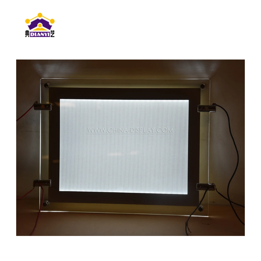 Custom Lights A3 A4 Led Frame Lights Sale Sign Board Hanging Estate Agent Led Window Display Advertising Acrylic Light Box