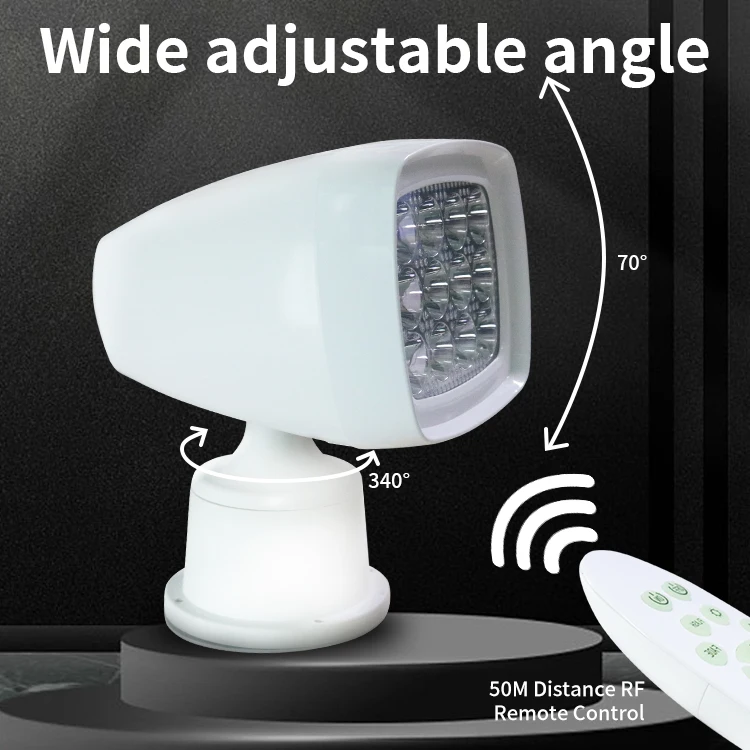 Boat Marine Yacht Search Light LED Remote Control 360 Rotate Spot Light