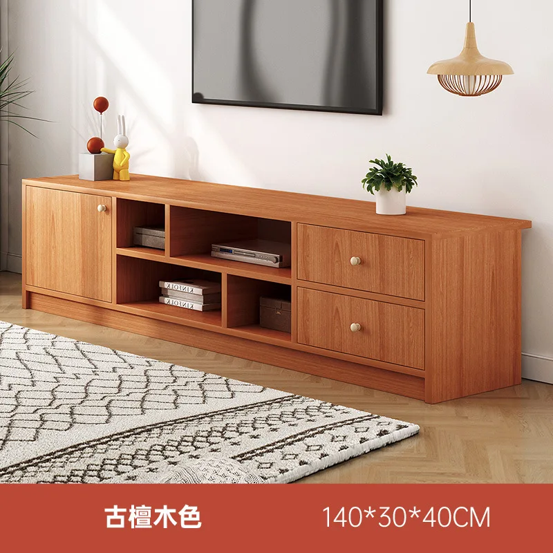 Wholesale Cheap Simple TV Cabinet MDF Wooden TV Cabinet Living Room Bedroom Hotel Apartment Use Modern TV Stand