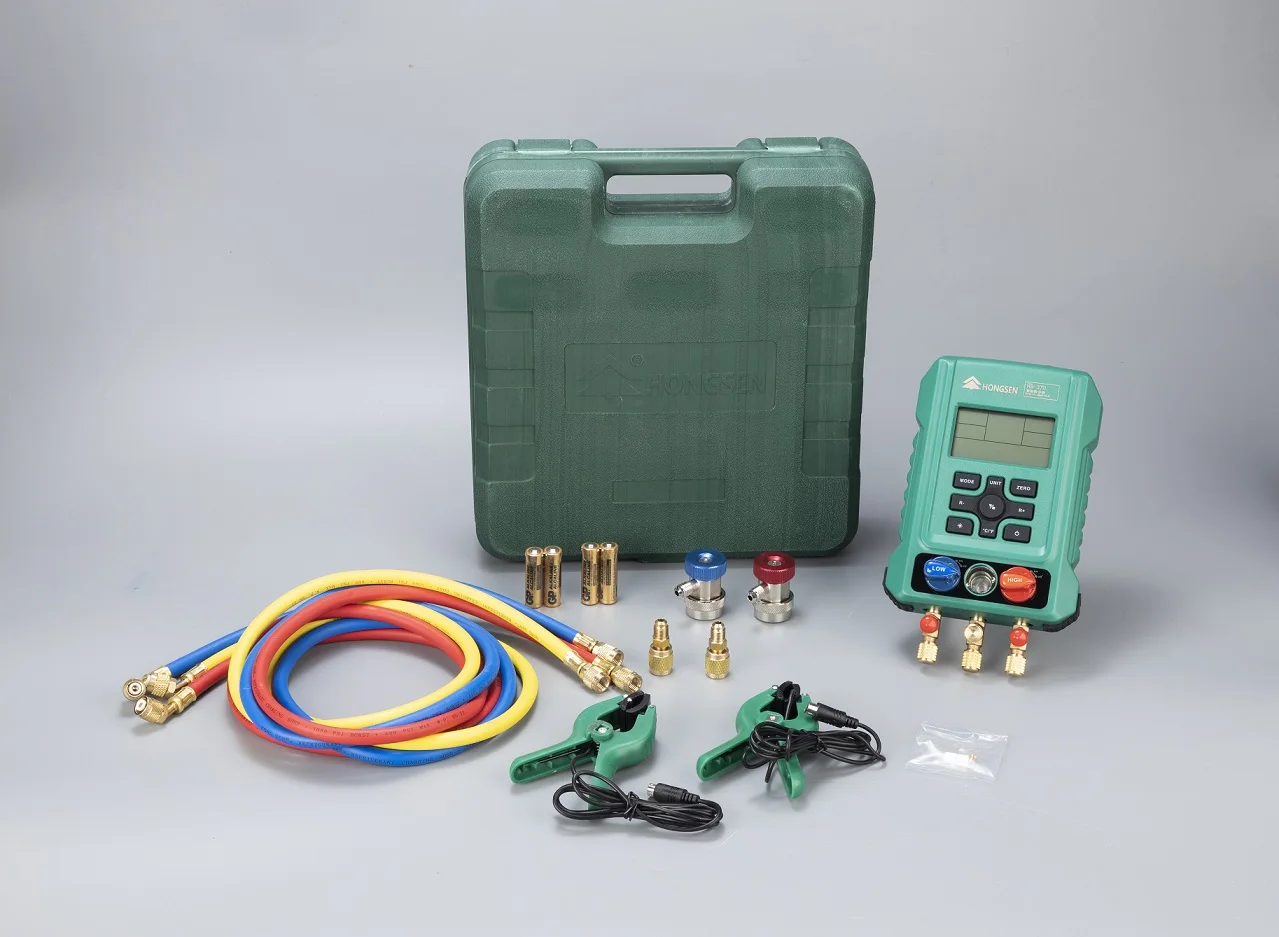 Hongsen HS-370 intelligent digital pressure gauge for AC A/C air conditioner dadpt 93 refrigerants