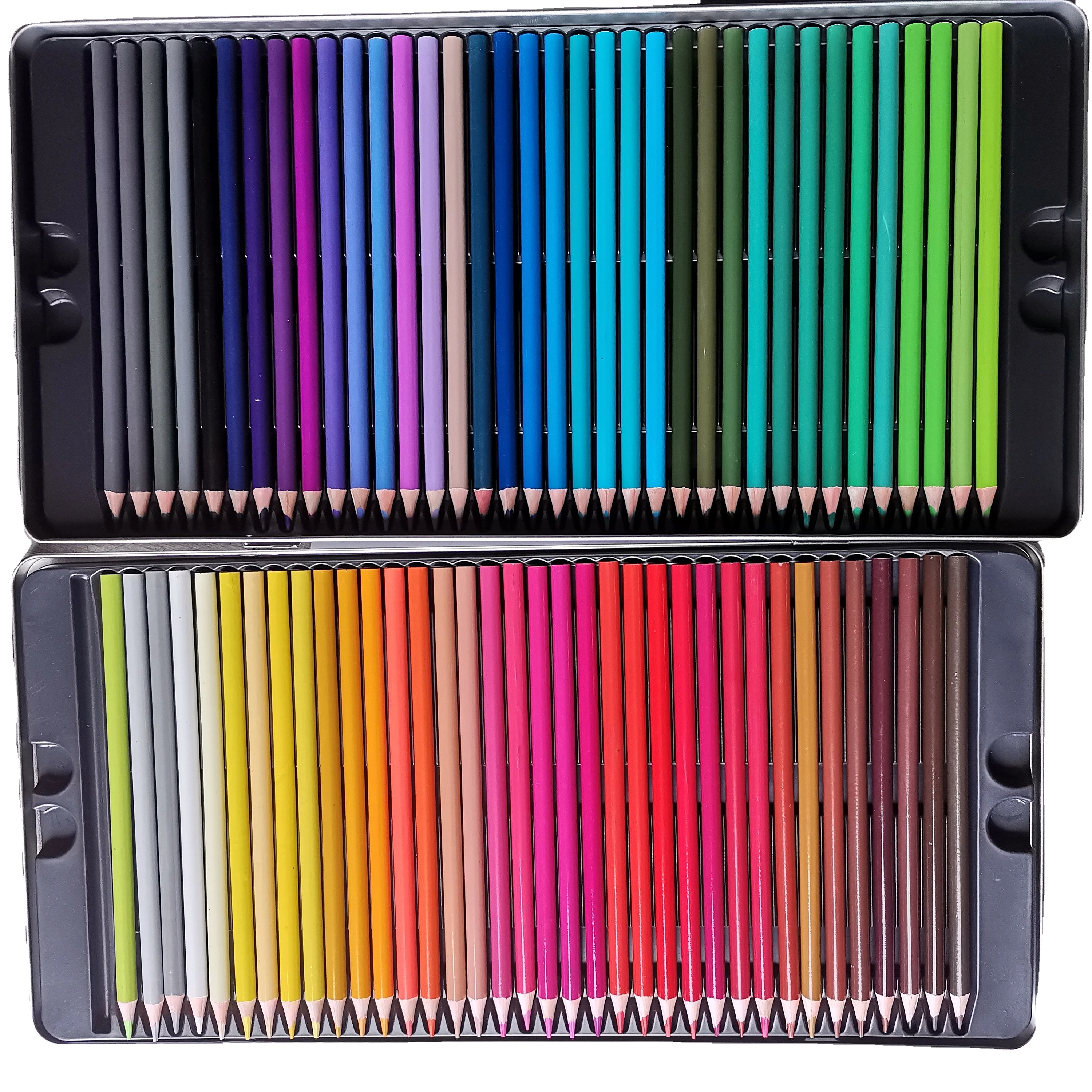 Factory supply 12/18/24/36 colors painting drawing 3.0 colorful lead coloured brass wood pencil