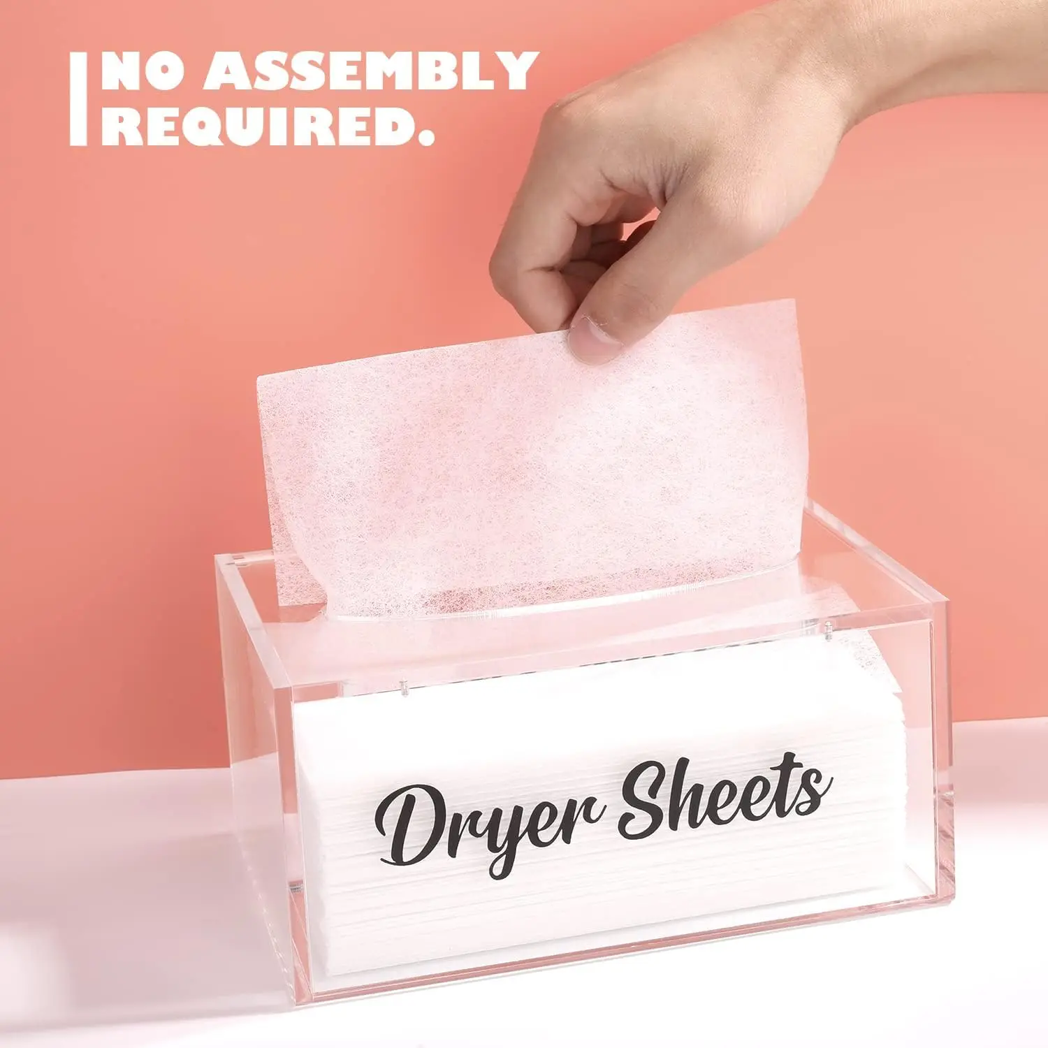 Desiccant tablet holder, acrylic, desiccant tablet dispenser, laundry room storage container for fabric softener tablets