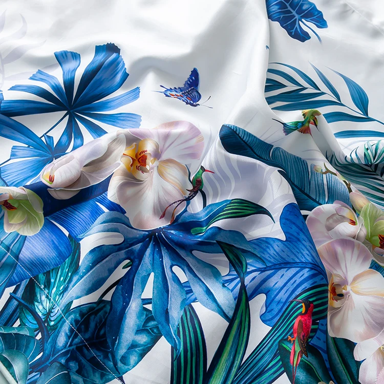 High quality 100% cotton bedding sheets sets queen size duvet cover print pillow cases