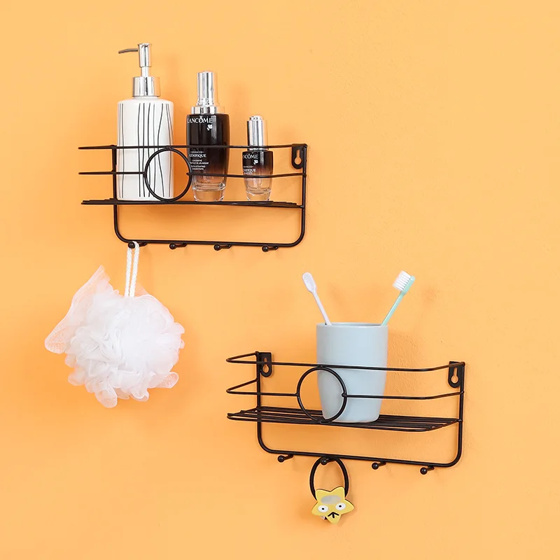 Bathroom New Design Metal Wire Storage Floating Wall Mounted Shelves