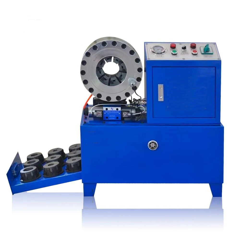 hydraulic tube buckling tube machine.portable hose press crimping machine with hose peeling parts