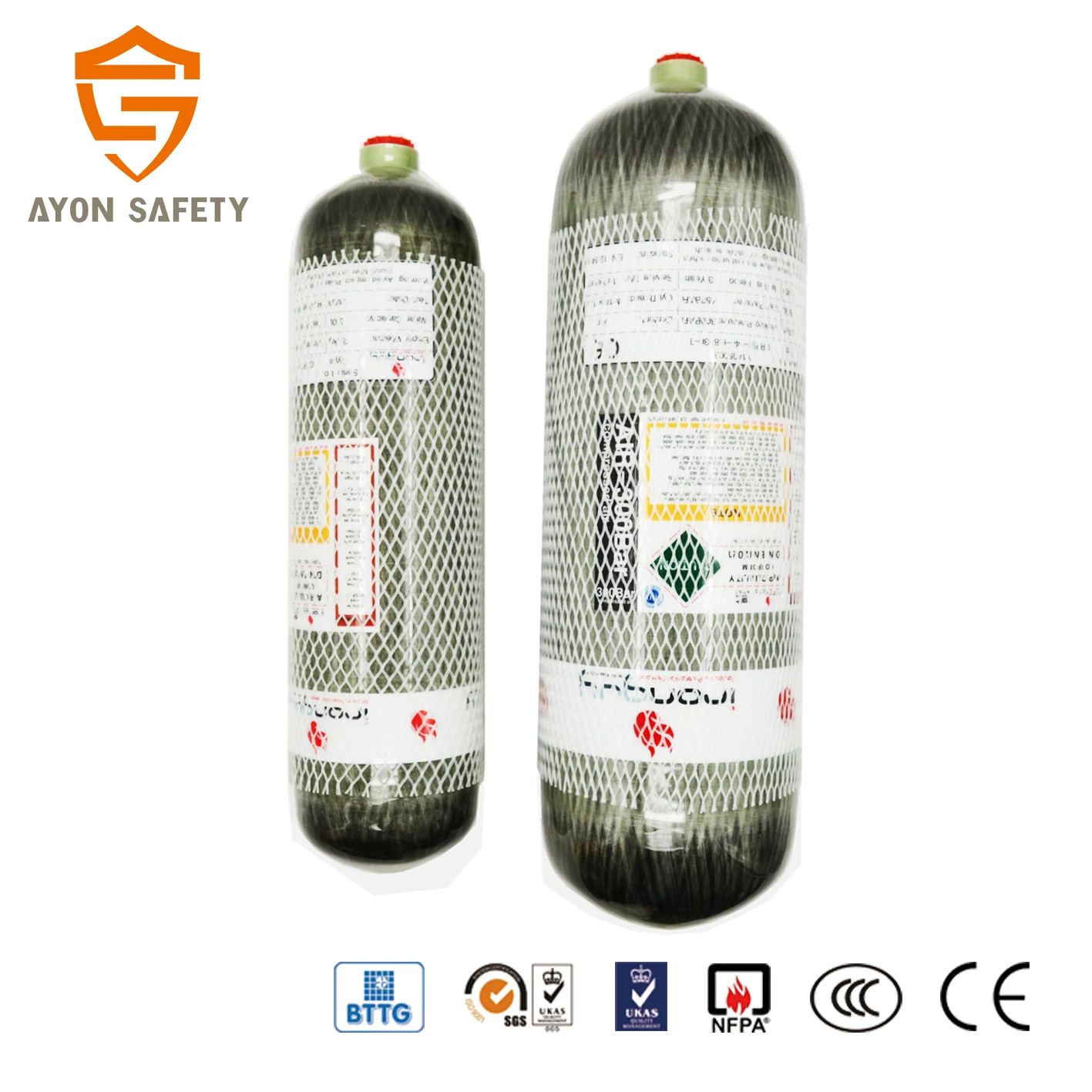 Hot Sale 3L composite gas cylinder carbon fiber cylinder for diving air respirator