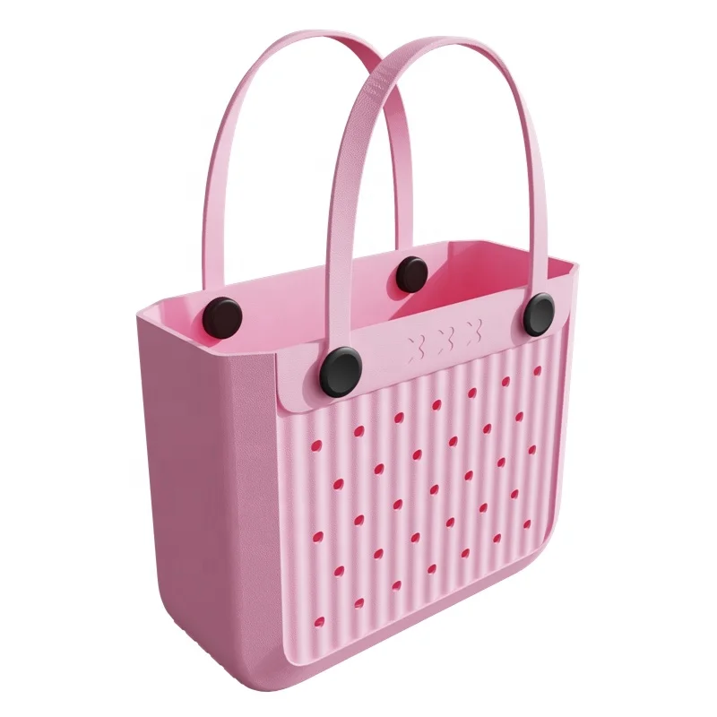 2024 New Design Popular Tote Bag Silicone Large Waterproof Washable Tip Proof Durable Bag for the Beach Boat Pool Sports