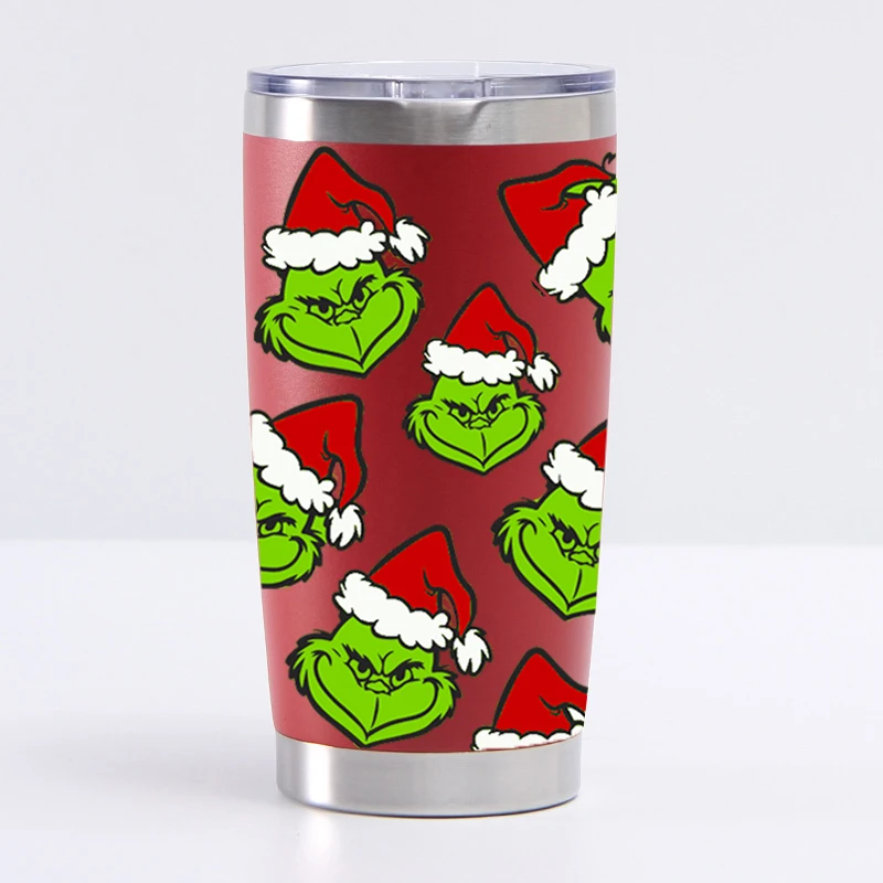 Christmas  gift mug tumbler cups vacuum insulated double wall 20oz wine beer coffee tumbler stainless steel Christmas gifts mug
