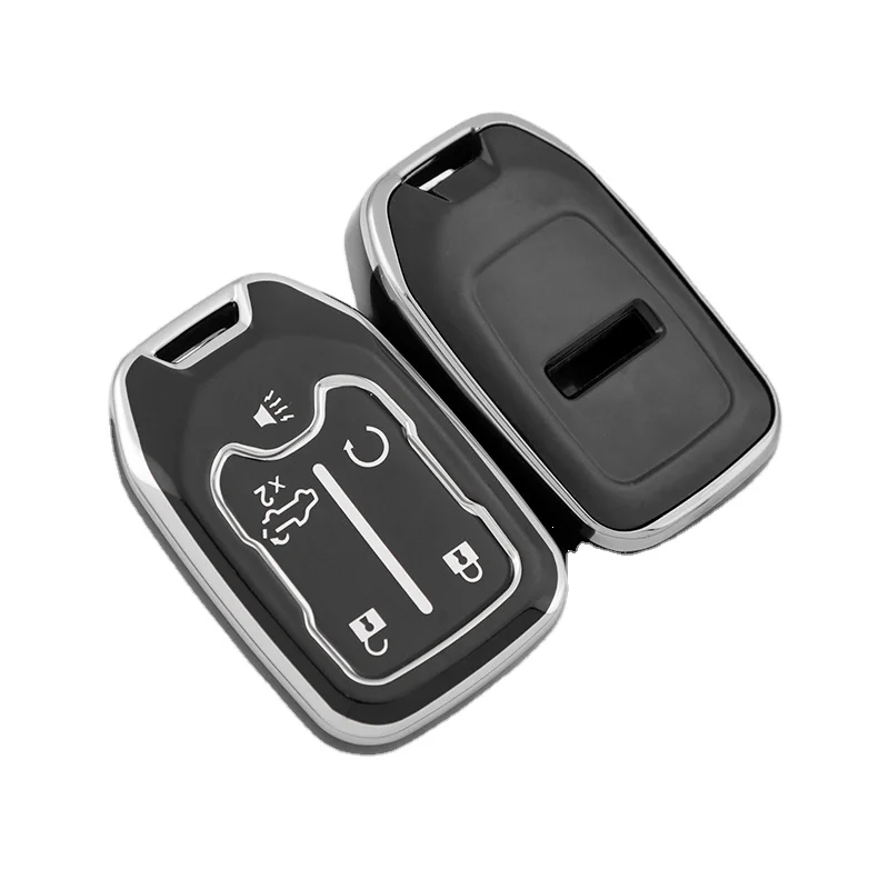 Remote Shell Fob Holder Keychain TPU Key Cover Case for Car Keys for GMC Sierra Terrain Acadia Chevrolet Tahoe 2015
