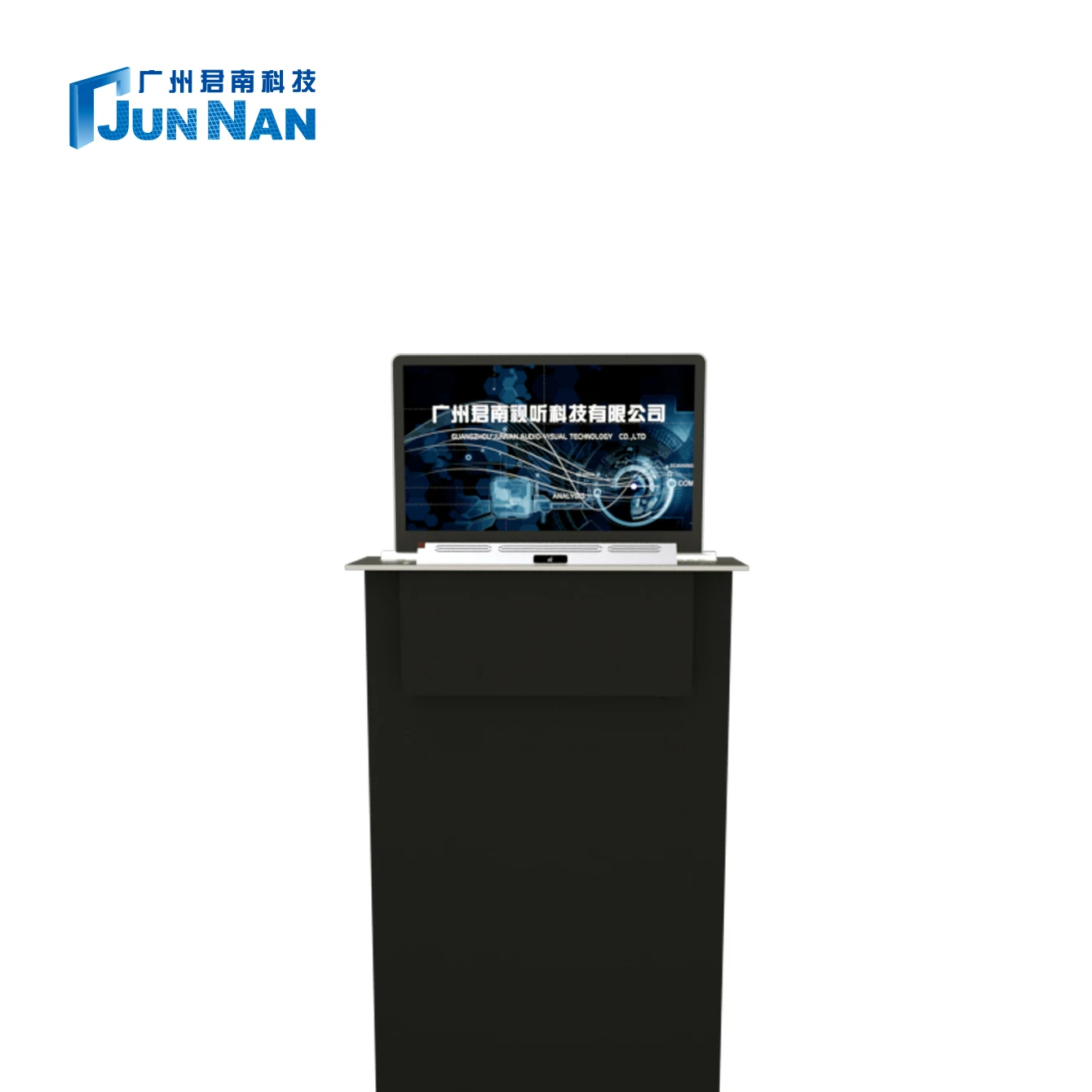 Junnan conference system slim lifter with array microphone audio conference system monitor lift 15.6 inch computer monitor lift
