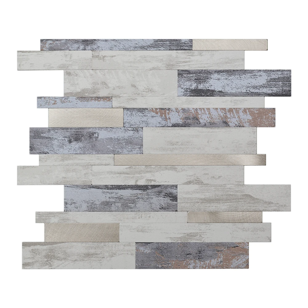 Manufacturer high quality peel and stick Aluminium Metal decorative tiles for kitchen wall