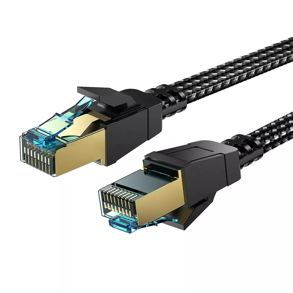 High Speed Ethernet Cable RJ45 Cat8 Lan Cable 40Gbps 2000Mhz UTP 1.5M 3M 5M Male-Male Rj45 Cat 8 Patch Cord Cable for PC Laptop