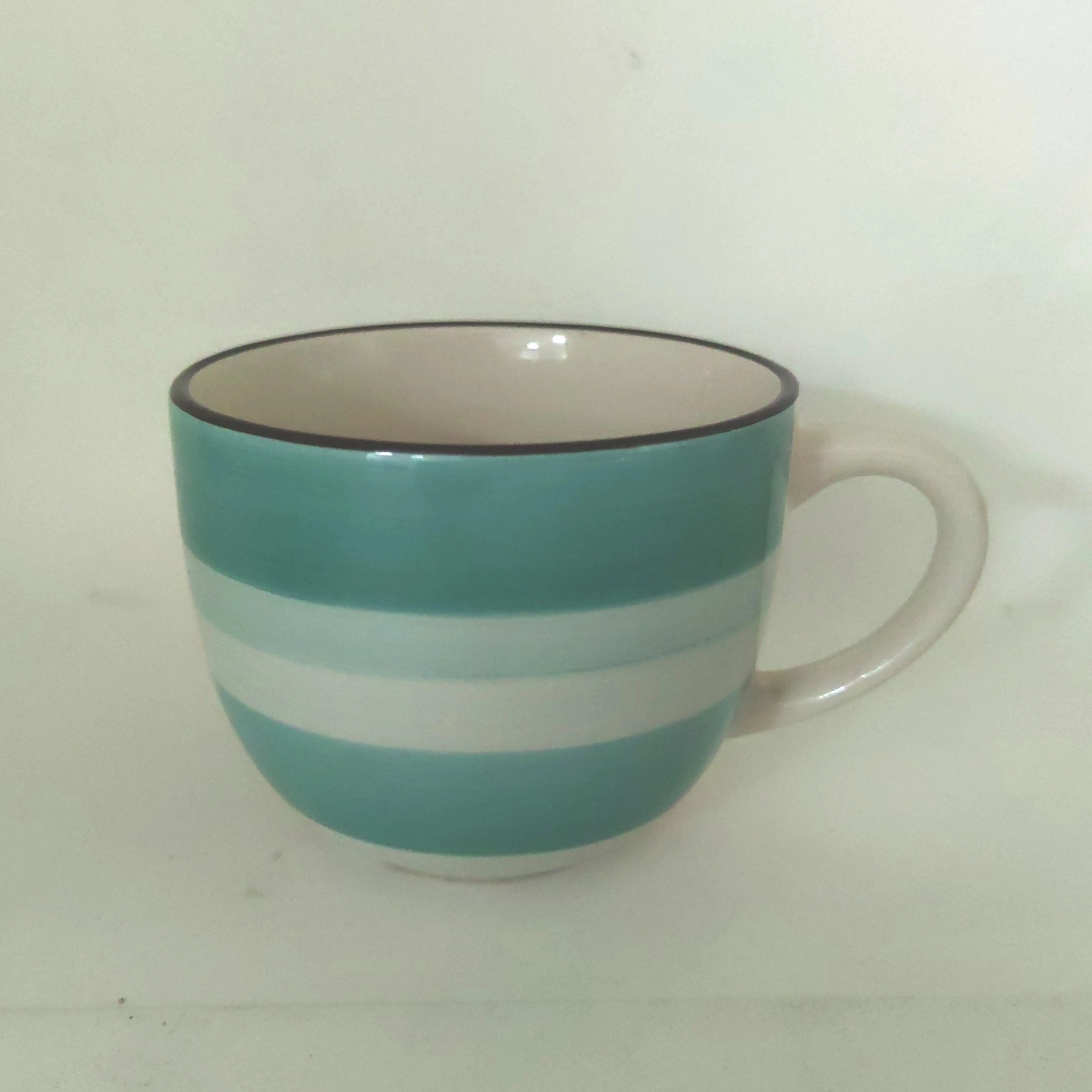 220 ml Large Ceramic Hand painted Cup and Saucer
