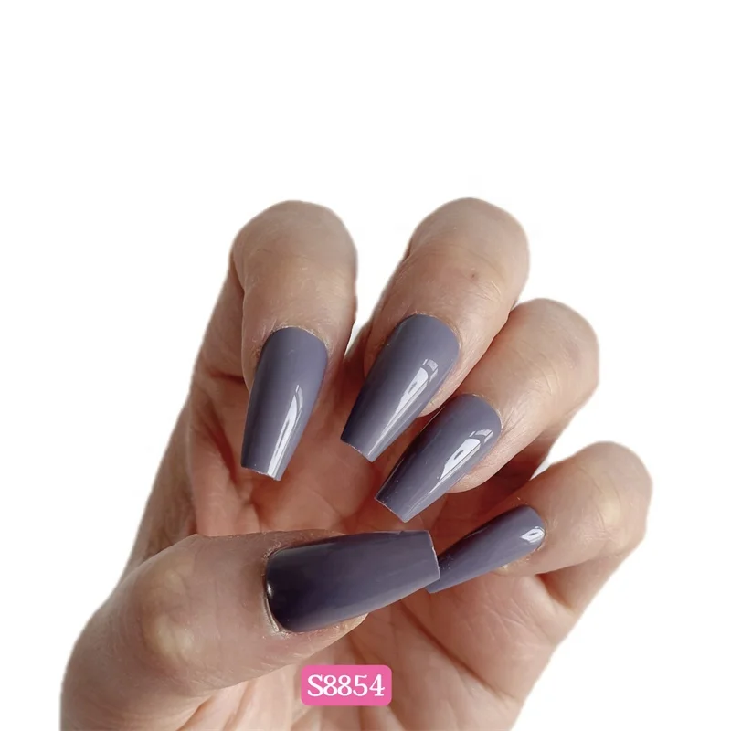 Sunland wholesale 24pcs/box almond coffin  oval false  stiletto nails