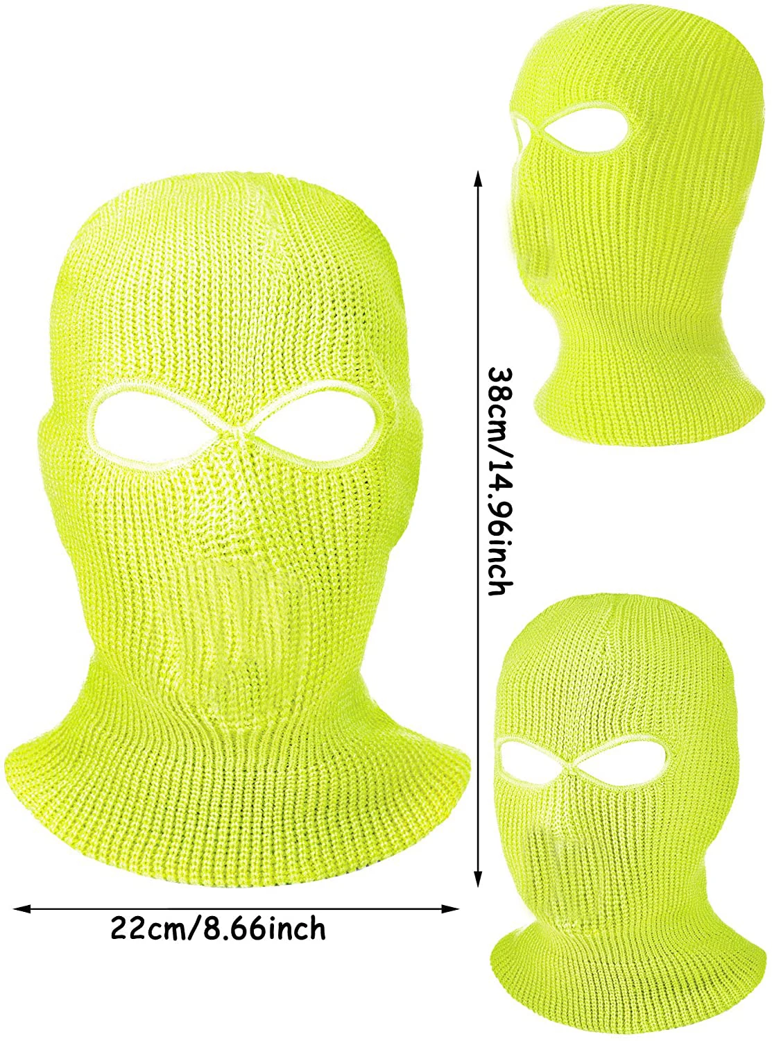 Custom 2 Hole Full Face Mask Ski Mask Winter Cap Balaclava Hood Beanie Tactical Hat